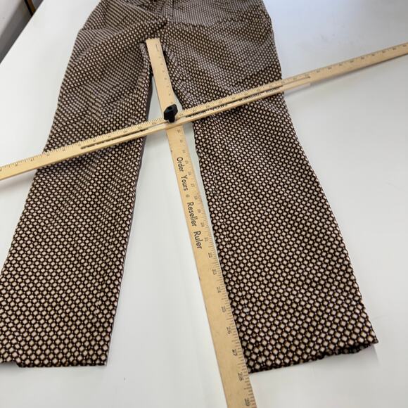 Adrienne Vittadini Pants Womens 6‎ Yellow Mustard Combo Diamond Printed Ankle - Picture 8 of 9